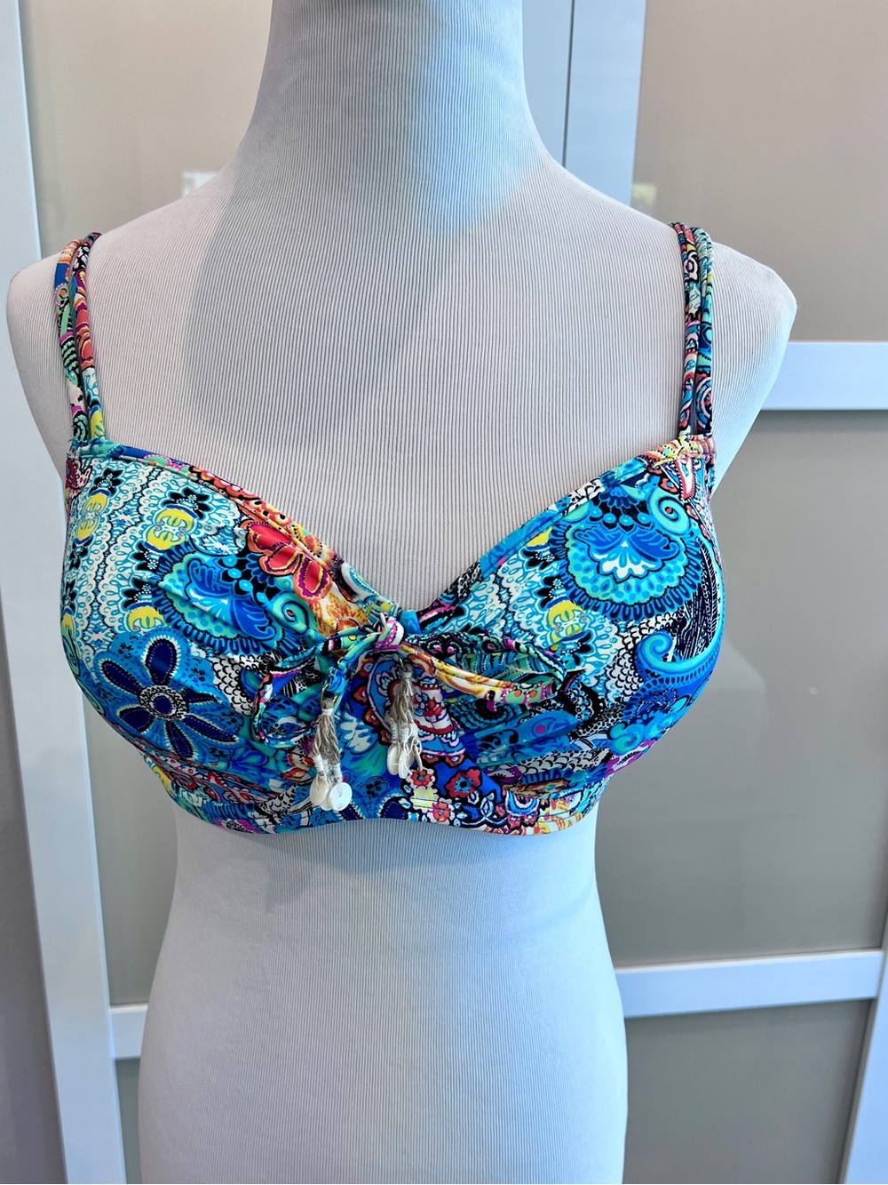 Bleu Rod Beattie Multicolor Paisley Bikini Top